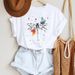 European And American Cross-border Foreign Trade Women's Floral Skull Print Round-neck Short-sleeve T-shirt Top_ecoleips.com