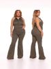 Women's High Elastic Denim Jumpsuit Backless Lapel Sexy European American Fashion Workwear 5091 Cross Border_ecoleips.com