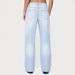 Women's Clothing High Waist Straight Leg Jeans Classic Blue Casual Denim Trousers Loose Fit Washed High Waist_ecoleips.com