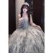 Women's Heavy Duty Evening Gown Sparkling Galaxy Dazzling Dress for Student Birthdays Coming of Age Ceremonies Art Exams Hosting Wedding Princess Wear_ecoleips.com
