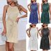 Women's Clothing Sequined Dress Fashionable Half Slung Collar Sleeveless Fashion Sparkling Dress_ecoleips.com
