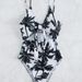 Women's One Piece Swimsuit Push Up Design Popular Cross Border Style Coconut Tree Digital Print New Export Best Selling_ecoleips.com