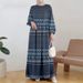Women's Comfortable Breathable Printed Maxi Dress Southeast Asian Style Cross Border Exclusive Summer Wear Regular Fit_ecoleips.com