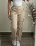 Women's Clothing Fashion Multi Pocket Monochrome Elastic Waist Tie Rope Leisure Elastic Waist Work_ecoleips.com