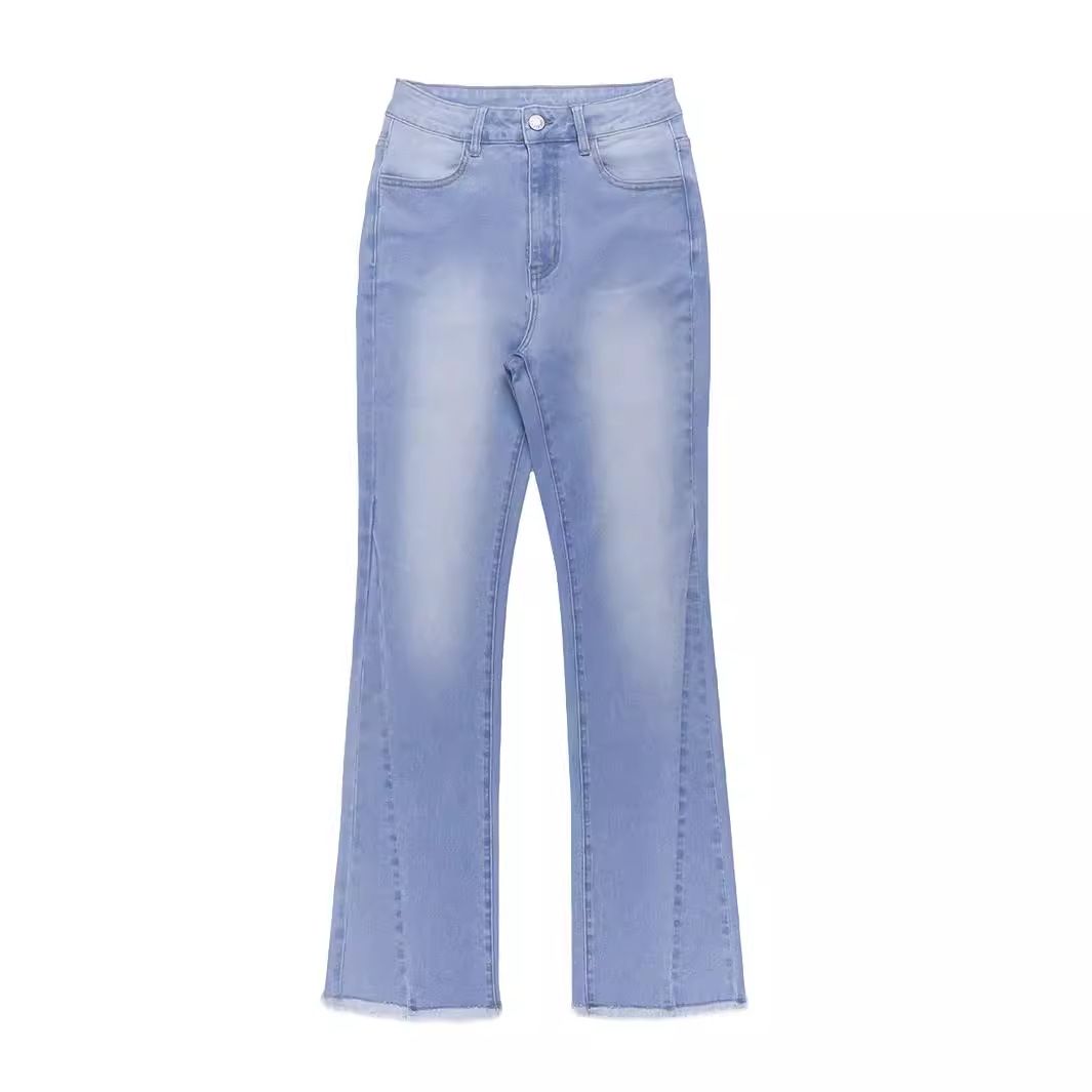 Women's Clothing Retro Fashion Trend Elastic Slim Hip Jeans_ecoleips.com