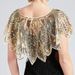 K Evening Gown Evening Party Dress With Beaded, Pea Seed, And Sequin Trimmed Retro Shawl Blouse_ecoleips.com