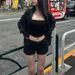 Natural Hip Enhancing Denim Shorts Korean Style Low Waisted Slimming Flattering Solid Color Versatile Hot Pants Summer 2024_ecoleips.com