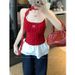 Plus Size Lace Camisole Women, Suitable For Both Inner Outer Wear, Sweet And Spicy Sexy Floral Short Top_ecoleips.com