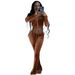 F171 European And American Women's Clothing Two-Piece Korean Velvet Solid Color Long Sleeve Sexy Crop Top Casual_ecoleips.com