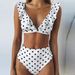 Cross-Border European And American Style High-Waisted Two-Piece Sexy Polka Dot Ruffle Bikini, Popular On Aliexpress, In_ecoleips.com