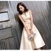 Champagne Color Evening Dress For Women 2025 Summer New Style Banquet Atmospheric Mid Length Celebrity Party Dress Dress_ecoleips.com