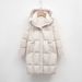 Down Jacket Women's Medium And Long Winter New Korean Version Fashion Bread Jacket Thickened Warm White Duck Down Jacket_ecoleips.com