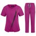 Women's Clothing Zipper Wash Clothes Beauty Salon Haircut Spa Staff Dental Clinic Work Clothes Nurse Clothes_ecoleips.com