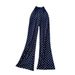 Korean Style High Waisted Polka Dot Casual Straight Leg Pants for Women Slimming Versatile Relaxed Fit Summer Bottoms_ecoleips.com