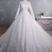 Elegant Long Sleeved French Style Wedding Dress Heavy Duty Starry Sky Style Court Dress for Brides New 2026 Style with Long Train_ecoleips.com