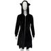 Women's Gothic Velvet Hooded Long Sleeve Panel Bodycon Maxi Dress – Plus Size Cat Ear Evening Gown_ecoleips.com