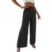 Women's Solid Color Pleated Wide Leg Pants Casual Spring Summer New Arrivals Independent Website European American Style_ecoleips.com