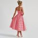 Fashion French Fresh New Plaid Print Waist Princess Dress Sexy Backless Suspender Dress Women's Clothing_ecoleips.com