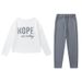 2025 Spring And Autumn New European And American One Word Collar Letter Printed Pocket Casual Long Sleeve Casual Set_ecoleips.com