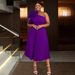 European And American Cross-border Plus-size Women's Fashion Three-dimensional Floral Dress, One-shoulder Diagonal_ecoleips.com
