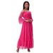 Women's Clothing One Shoulder Mesh Long Sleeve Wedding Dress Big Swing Dress New Style_ecoleips.com