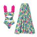 Women's Orchid Strap Printed One Piece Swimsuit Item Huludao Swimwear Sexy Vacation Style_ecoleips.com