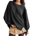 Women's Crew Neck Sweatshirt European American Style Fashion Brand Sports Base Layer Long Sleeve Knitwear Top Outerwear_ecoleips.com