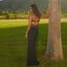 Women's Sexy Backless Halter Lace Panel Black Maxi Dress – Elegant French Style Gown_ecoleips.com