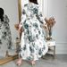Women's Clothing Elegant Temperament Dress Summer Dress Women's Lace Up Slim Long Swing Chiffon Holiday Dress_ecoleips.com
