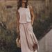 2026 Summer European And American Cross-Border New Vacation Style Solid Color Round Neck Sleeveless Lantern Split Hem_ecoleips.com