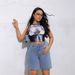 Women’s Clothing Summer New High Waist Straight Casual Three Quarter Pants_ecoleips.com