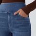 High Waist Stretch Washed Jeans – Cat Whisker Distressed Denim Pants | Straight Leg Trousers With Comfortable Elasticity_ecoleips.com