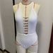 Women's Hollow-Out One-Piece Swimsuit – Sexy Strappy Cutout Monokini, Adjustable Back Ties & Removable Padded Cups (Sizes S-L, White)_ecoleips.com