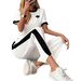 Women's Clothing Women's Loose Comfortable T-Shirt Drawstring Pants Set Summer Casual Short Sleeve Print For Formal & Casual For Women_ecoleips.com