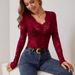 European American Cross-border 2026 Spring And Autumn New Sexy Single-layer Floral Lace Fan-shaped Decorative Base Shirt_ecoleips.com