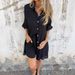 Women's Clothing Casual Solid Color Shorts Long Sleeved Wrinkled Shirt Two Piece Suit_ecoleips.com
