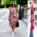 Elegant V-Neck Floral Print Midi Dress - Stylish A-Line Summer Dress With Side Slit, Breathable Polyester Blend, S-3XL_ecoleips.com