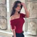 Women's Slim Fit V Neck T-Shirt European American Style Solid Color mid Sleeve Fashion Trend Top for Summer 2026_ecoleips.com