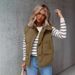 "Women's Lightweight Quilted Down Vest – Autumn Winter Warm Cotton Blend Waistcoat For Layering & Outdoor Activities"_ecoleips.com