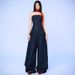 Ins Style 2025 Autumn New Fashion Personality Denim Tube Top Vest Women Loose Wide-Leg Long Pants Set_ecoleips.com