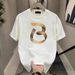 Men's ClothingSummer New Short Sleeve T-shirt Women's Fashion Brand Trend Women's Clothes Loose Casual Printed T-shirt Half T Sleeve Black_ecoleips.com