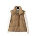 Women's fashion thick cotton vest loose standing collar short cotton-padded vest_ecoleips.com