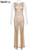 Weird Puss See Through Dress Female 2024Summer Thin Sleeveless Glitter Splits Coquette Backless Clubwear Beach Sexy Vestidos_ecoleips.com