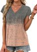 XIEERDUO Womens Summer Tops Short Sleeve Shrits 2026 Trendy V Neck Spring Outfits Beach Vacation Clothes_ecoleips.com