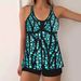 Women's Clothing Floral Print Swim Dress – Plus Size Bikini Set With Skirt & Comfort Fit_ecoleips.com