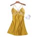 Aria Basics Aria Basics Women's Silk Sexy Strap Nightdress With Chest Pads, Hollow Lace European And American Home Wear, Manufacturer's Direct_ecoleips.com