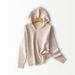 girl Japan Shima Sei Seamless One-piece Full Hooded Knit Soft Skin-friendly Loose Slimming Warm Wool Sweater_ecoleips.com