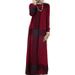 Muslim Dress Women Bohemian Linen Maxi Dress – Oversized Fit With Plaid Print & Asymmetrical Hem – Vintage Cotton-Blend Dress For Women (S-5xl)_ecoleips.com