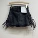 Summer New American Style Side Pocket Tie Hole Denim Miniskirt Low Waist Hip Hot Girl Outfit Trend_ecoleips.com