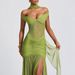 Summer Off-Shoulder Dress European American Style Cross-Border E-Commerce 2025 Slimming Patchwork Fishtail Long Skirt for Women_ecoleips.com